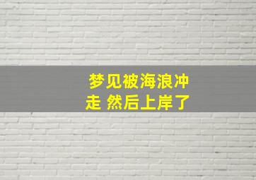 梦见被海浪冲走 然后上岸了